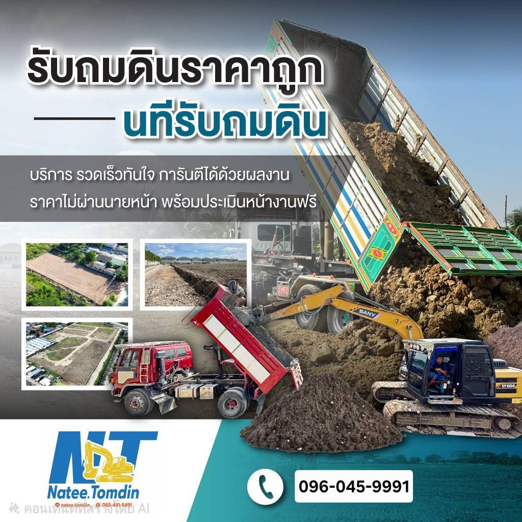 ขายดินที่ใช้ในการถมดินราคาถูกส่งตรงถึงหน้างาน