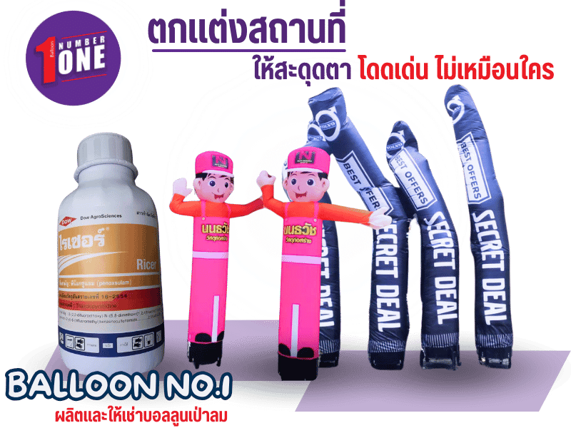 ผลิตและให้เช่าบอลลูนเป่าลมครบวงจร