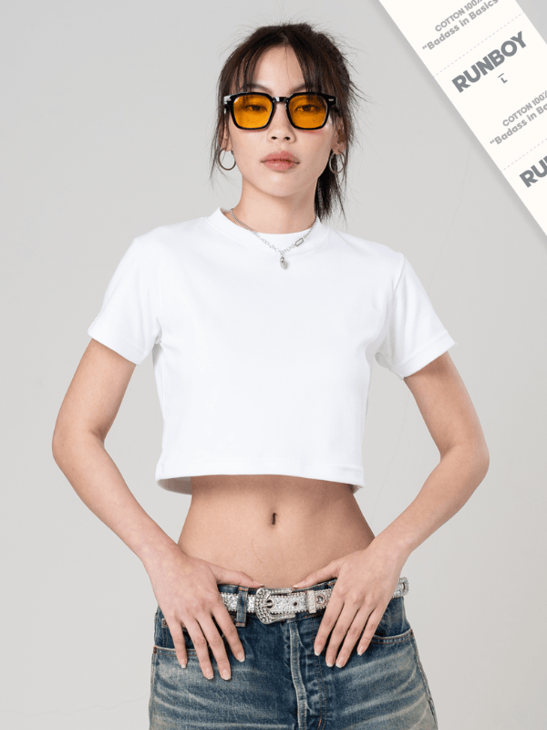 Crop Tee – White