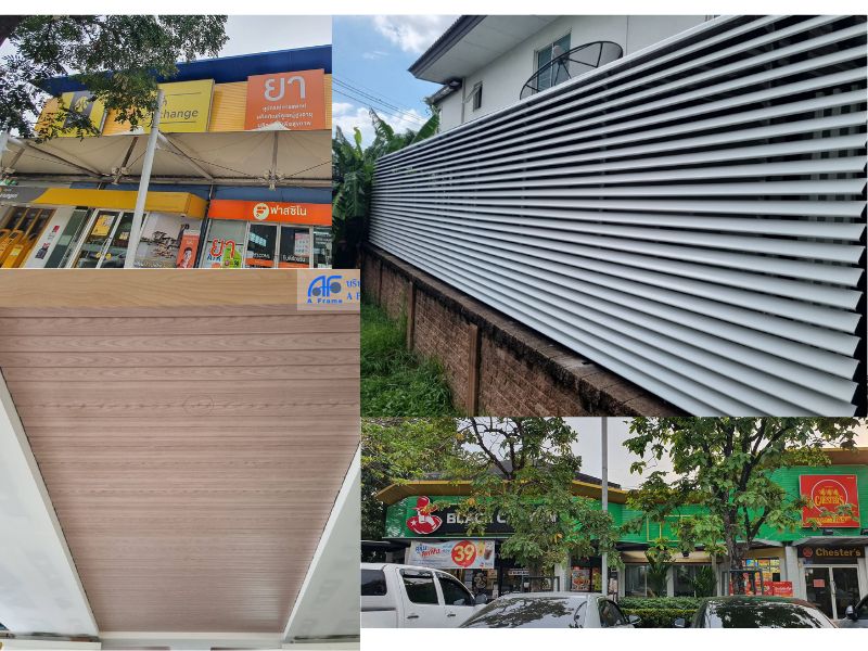 ผลงานติดตั้ง อลูมิเนียมแนวยาว