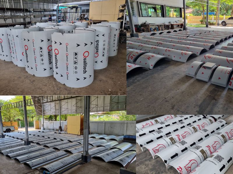 ผลงานดัดโค้งแผ่นอลูมิเนียมคอมโพสิต