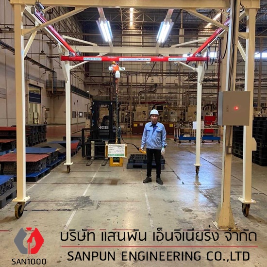 ติดตั้งเครนรางเบา เครนรางเบา Light crane KBK crane 