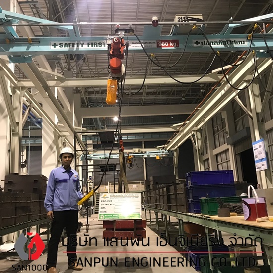 เครนเหนือศีรษะแขวนวิ่งใต้ราง Lowhead crane ติดตั้งเครนเหนือศีรษะแขวนวิ่งใต้ราง